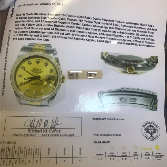 Men’s two tone Datejust diamond dial bezel - Picture 2 of 6